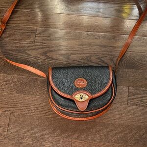 Elegant Black and Brown Crossbody Bag